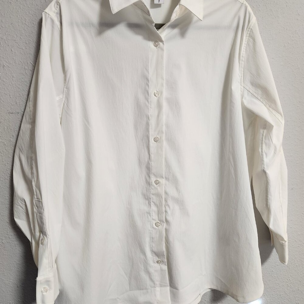 Athleta | White Button Down Oversized Relaxed Pop… - image 4